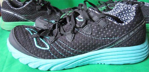 Green silence shop running shoes