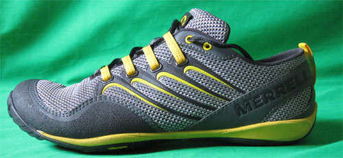 Merrell Barefoot Trail Glove Shoes Sneaker Smoke Gray Adventure Yellow 9 Men