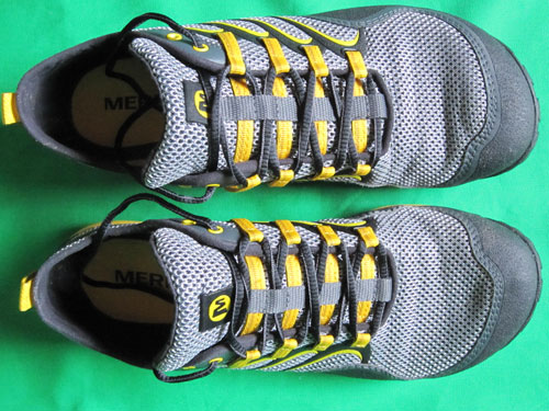 Merrell Barefoot Trail Glove Shoes Sneaker Smoke Gray Adventure Yellow 9 Men