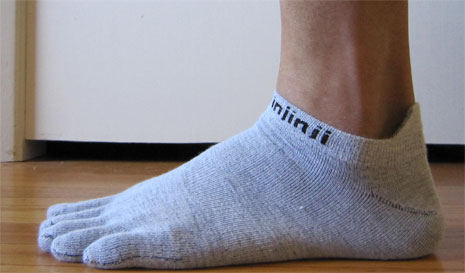 Injinji Liner Lightweight Crew Coolmax Toe Socks - Grey