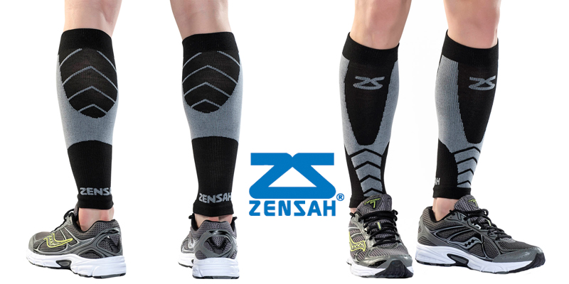 Zensah Compression Leg Sleeves in White