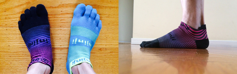 Injinji Spectrum Run Lightweight - No-Show, Toe Socks