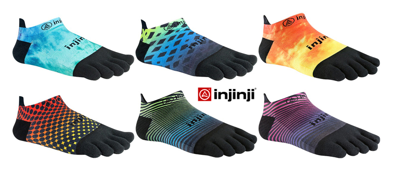 Injinji Spectrum Run Lightweight - No-Show, Toe Socks